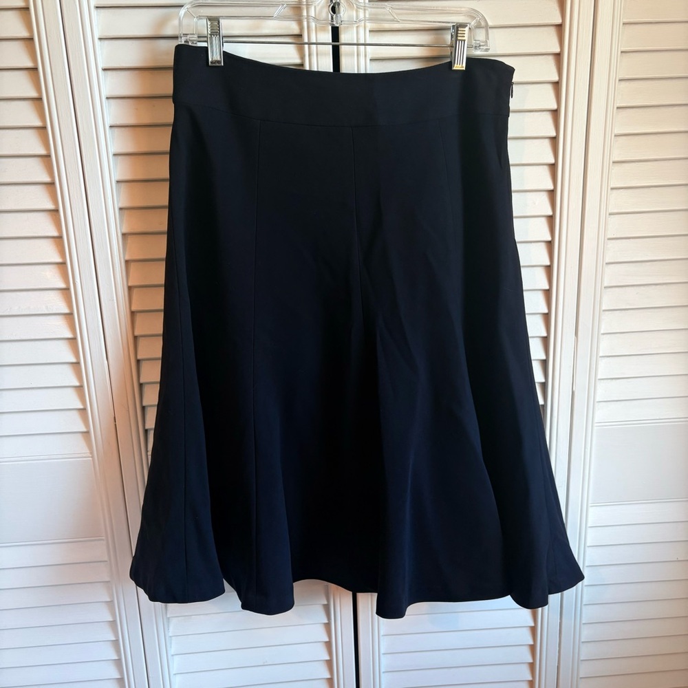 Rafaella Navy Flared A-Line Skirt